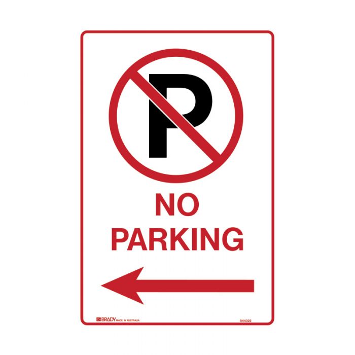 844322 Parking & No Parking Sign - No Parking Picto Arrow Left 