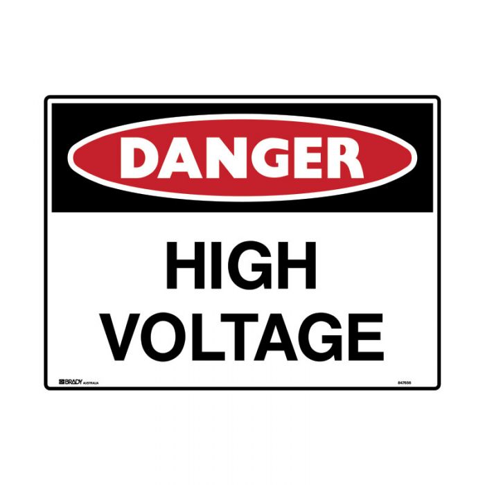 844921 Mining Site Sign - Danger High Voltage 