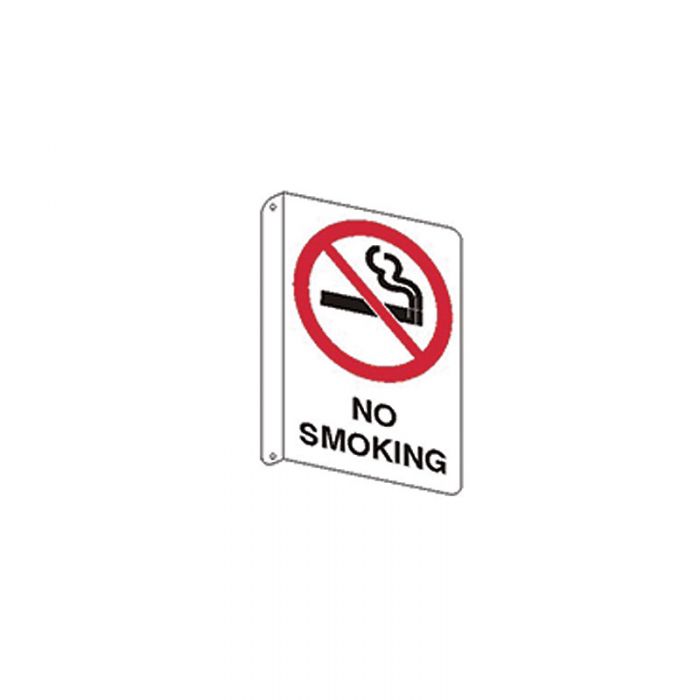845319 Entry & Overhead Sign - Flanged Wall Sign No Smoking 