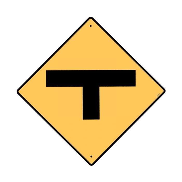 846104 Regulatory Traffic Sign - T Junction Symbol 