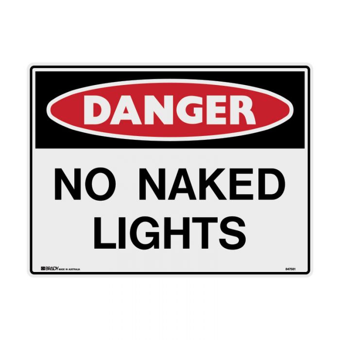 847580 Mining Site Sign - Danger No Naked Lights 