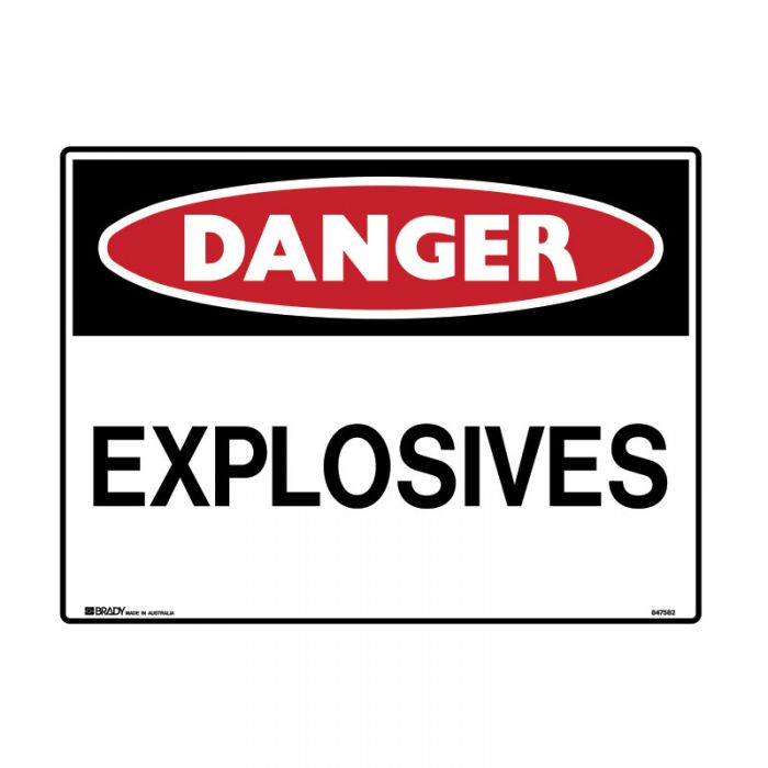 847583 Mining Site Sign - Danger Explosives 