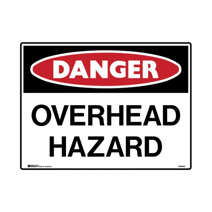 847648 Mining Site Sign - Danger Overhead Hazard 