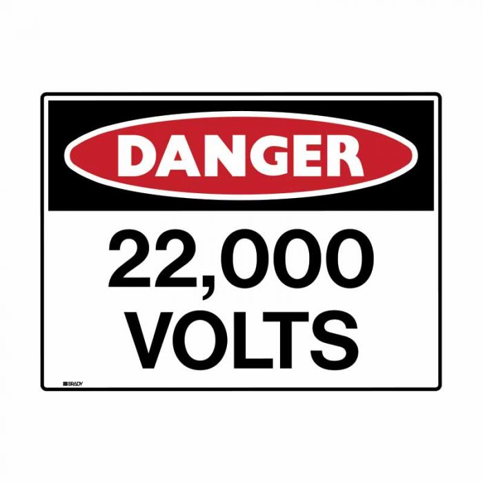 847669 Electrical Hazard Sign - Danger 22