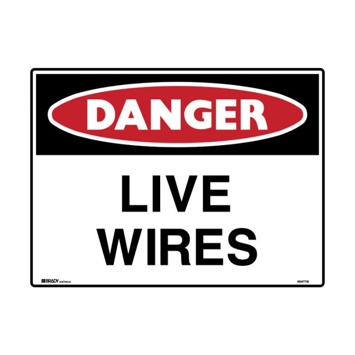 847714 Mining Site Sign - Danger Live Wires 