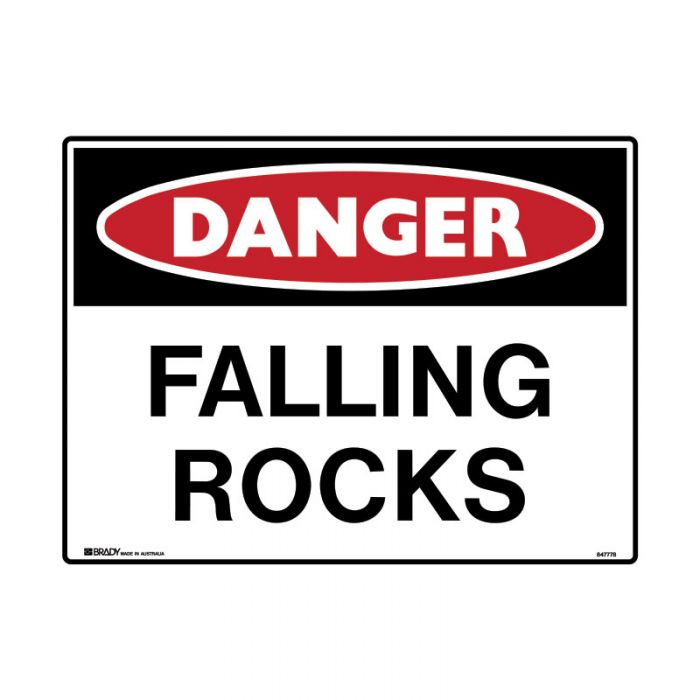 847778 Mining Site Sign - Danger Falling Rocks 