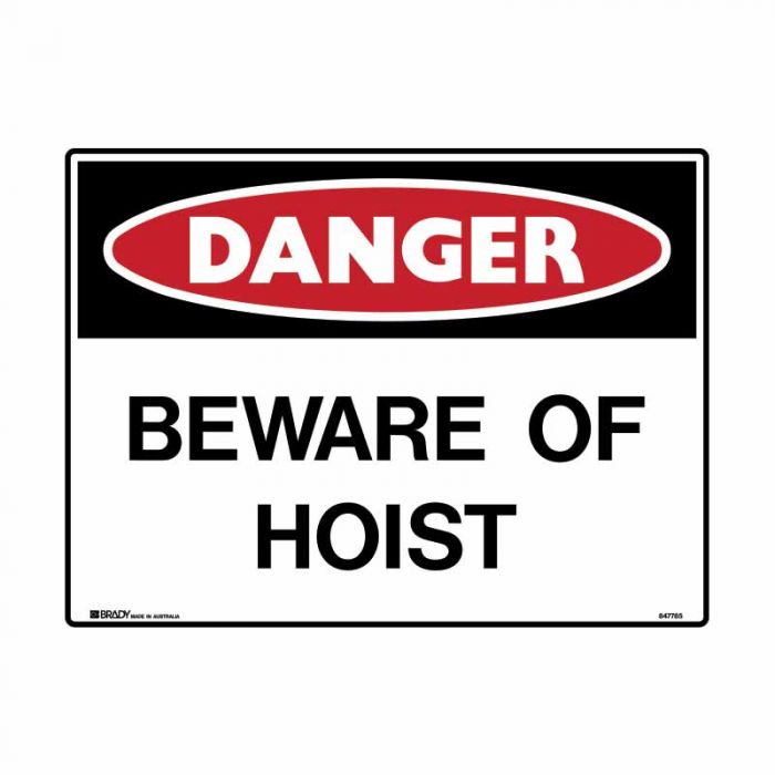 847782 Mining Site Sign - Danger Beware Of Hoist 