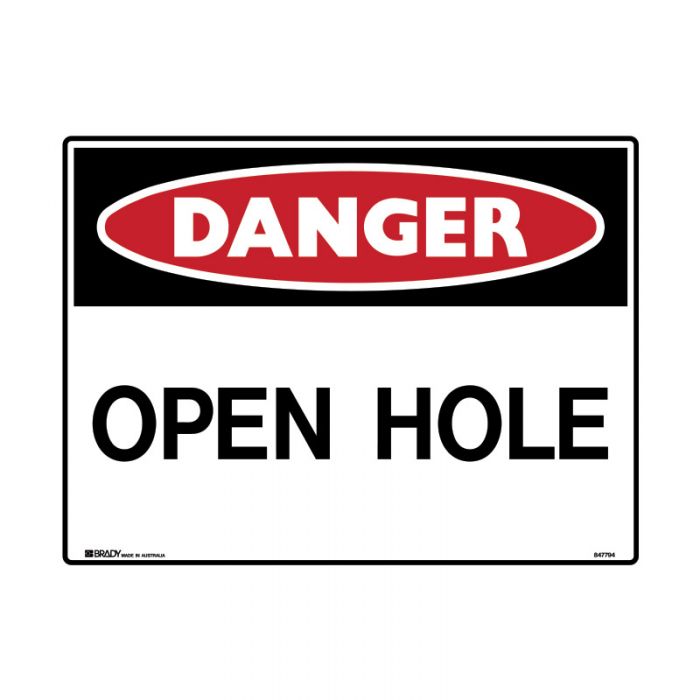 847794 Mining Site Sign - Danger Open Hole 