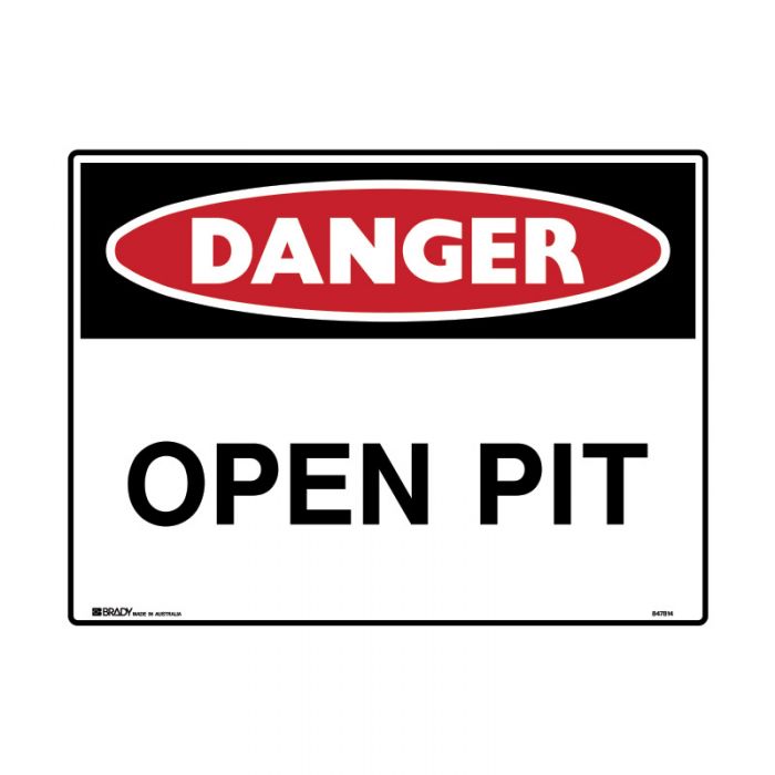 847814 Mining Site Sign - Danger Open Pit 