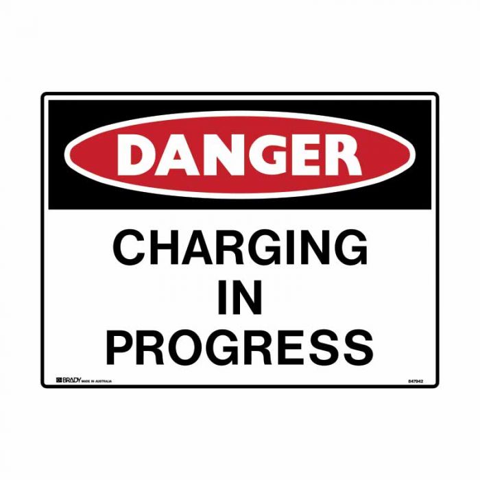 847943 Mining Site Sign - Danger Charging In Progress 