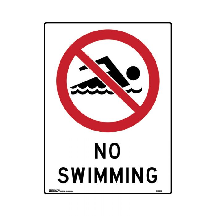 847962 Mining Site Sign - No Swimming 