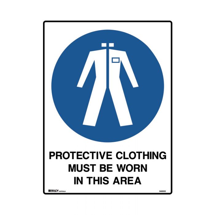 848005 Mining Site Sign - Protective Clothing Must Be Worn In This Area 