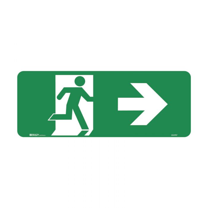 851410 Exit Sign - Running Man Arrow Right 
