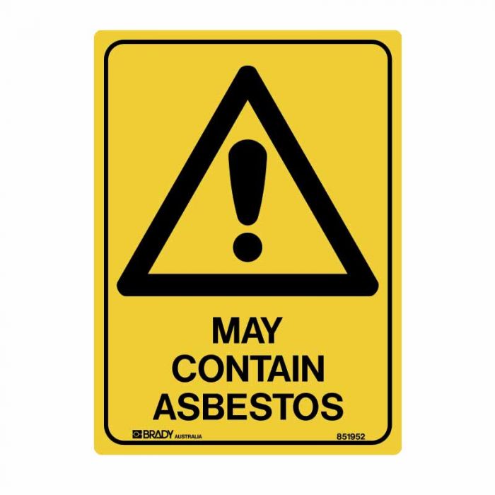 851952 Asbestos Sign - May Contain Asbestos 
