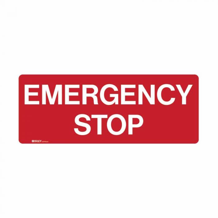 852473 Emergency Information Sign - Emergency Stop 