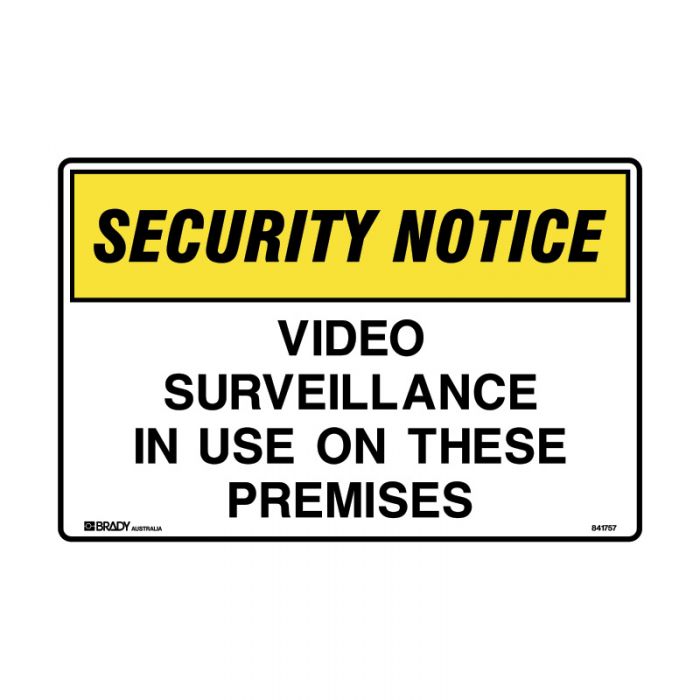853097 Security Notice Sign - Video Surveillance In Use On These Premises 