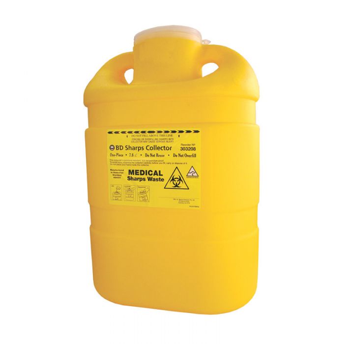 Contaminated Waste And Sharps Disposal Bin - 8L