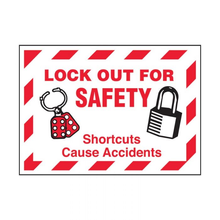 854219 Lockout Tagout Sign - Lockout For Safety