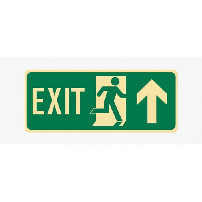 855076 Exit Floor Sign - Running Man Arrow Up 