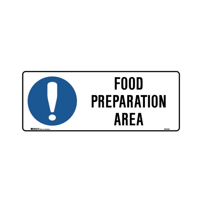 855149 Kitchen-Food Safety Sign - Food Preparation Area 