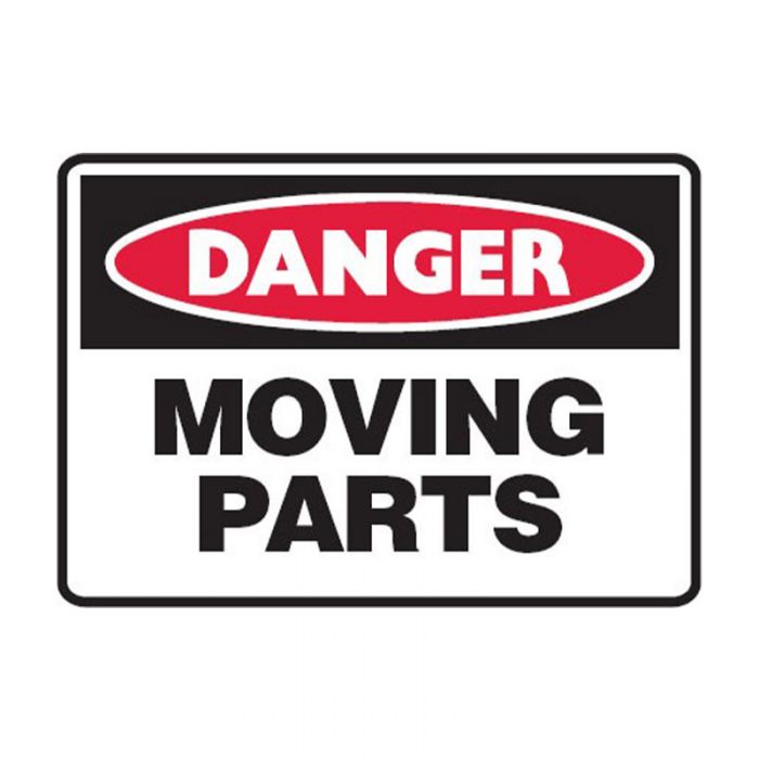 855414 Small Stick On Labels - Danger Moving Parts 