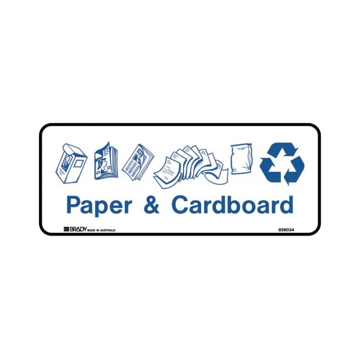 856034 Recycling-Environment Sign - Paper & Cardboard 