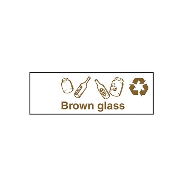 856043 Recycling-Environment Sign - Brown Glass 