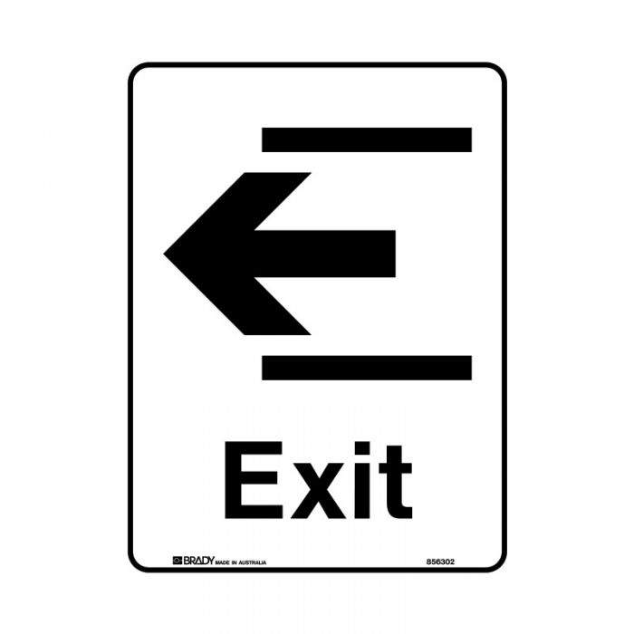 856302 Public Area Sign - Exit Left 