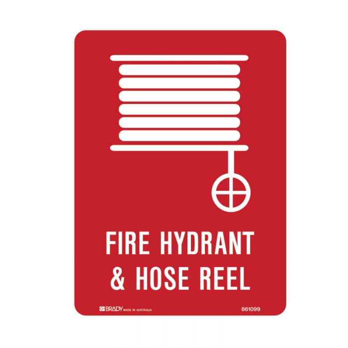 861099 Fire Equipment Sign - Fire Hydrant & Hose Reel 