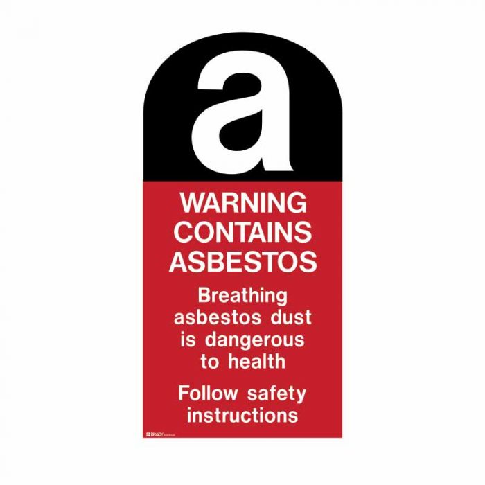 862903 Asbestos Sign - A Warning Contains Asbestos 