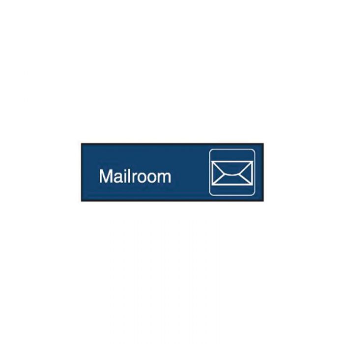 863087 Engraved Office Sign - Mailroom + Symbol 
