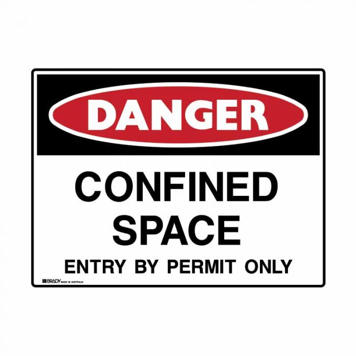 868810 UltraTuff Sign - Confined Space Entry By Permit Only 