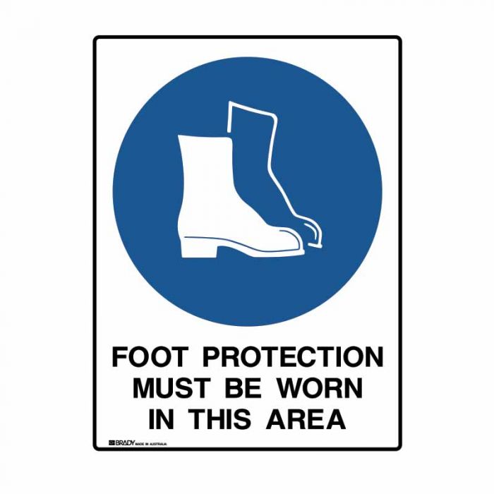 868830 UltraTuff Sign - Foot Protection Must Be Worn In This Area 