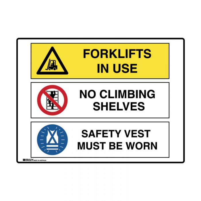 871515 Multiple Message Sign - Forklifts 