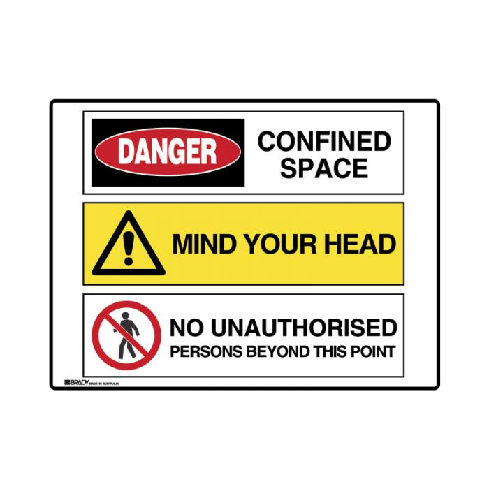 871532 Multiple Message Sign - Confined Space 
