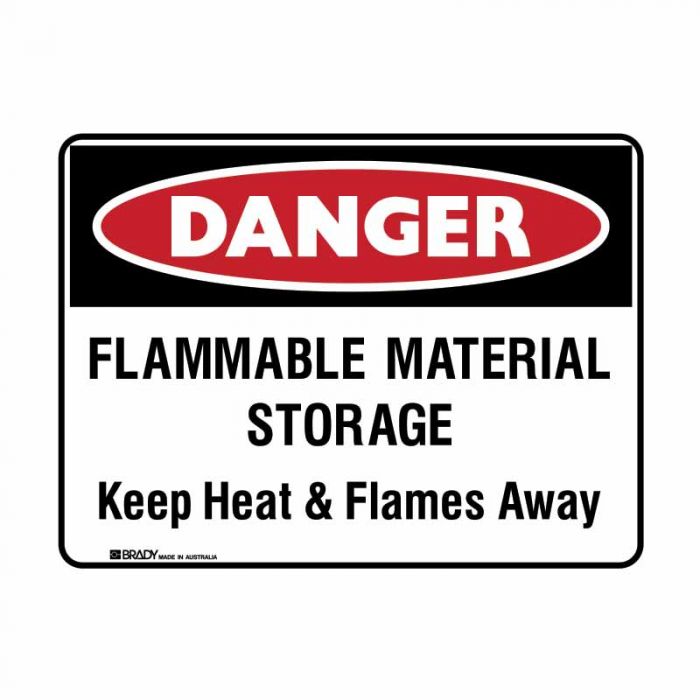872493 UltraTuff Sign - Flammable Material Storage 