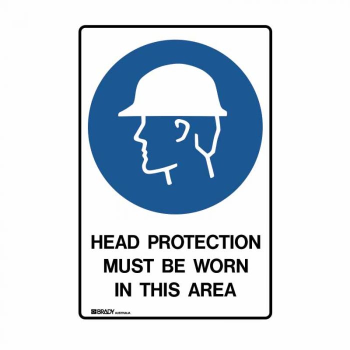 872584 UltraTuff Sign - Head Protection Must Be Worn In This Area 