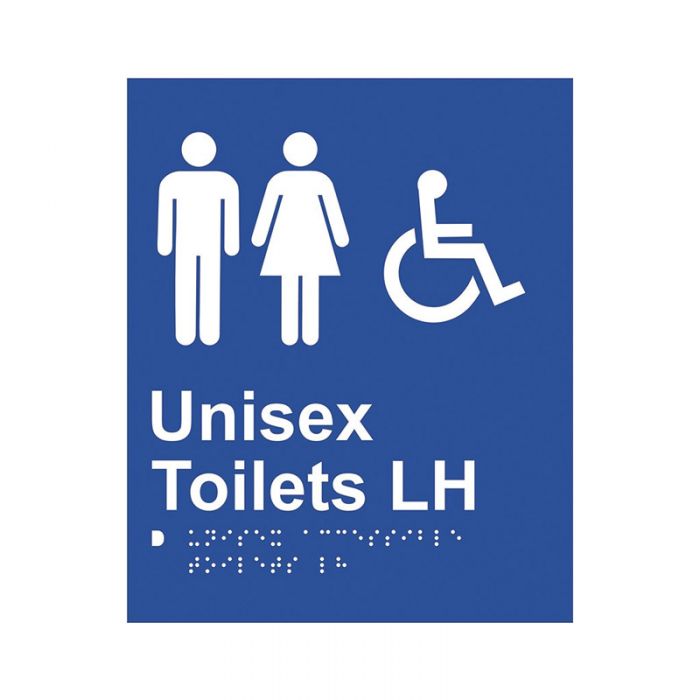 873094 Braille Sign - Unisex Access. Toilet LH 