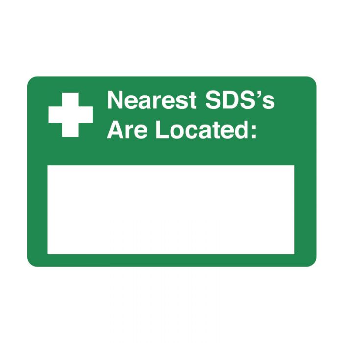 873603 Emergency Information Sign - Nearest MSD's Are Located 