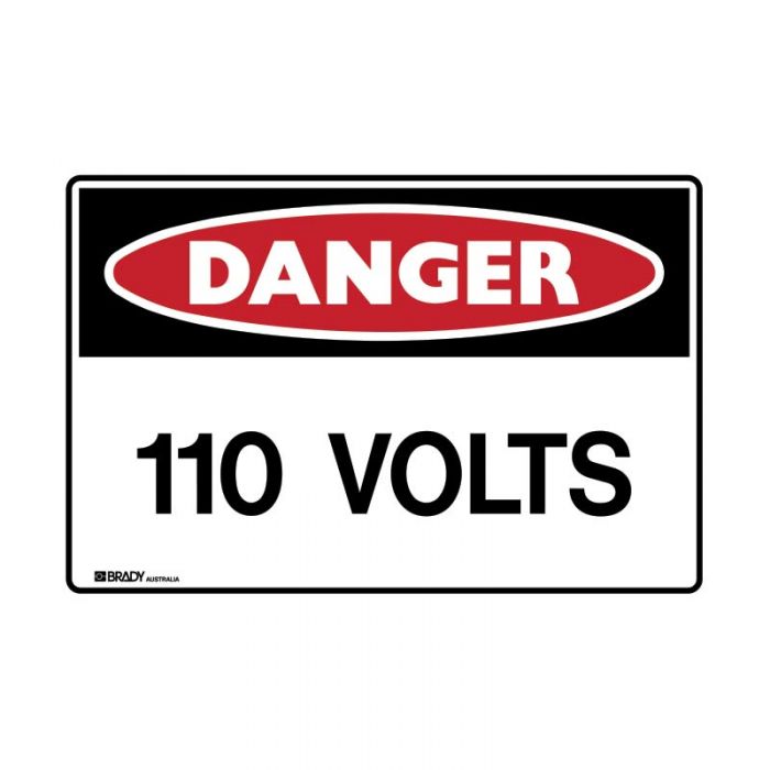 873797 Danger Sign - 110 Volts 