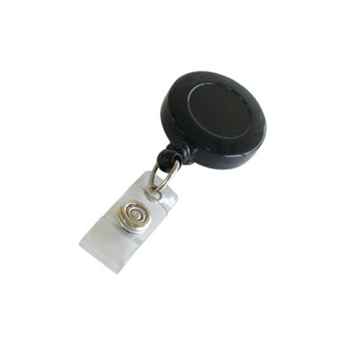 Retractable Black Badge Reel with Card Strap & Belt Clip