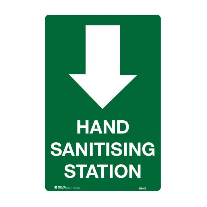 Hand Sanitising Station Sign - 450 x 300mm, Poly