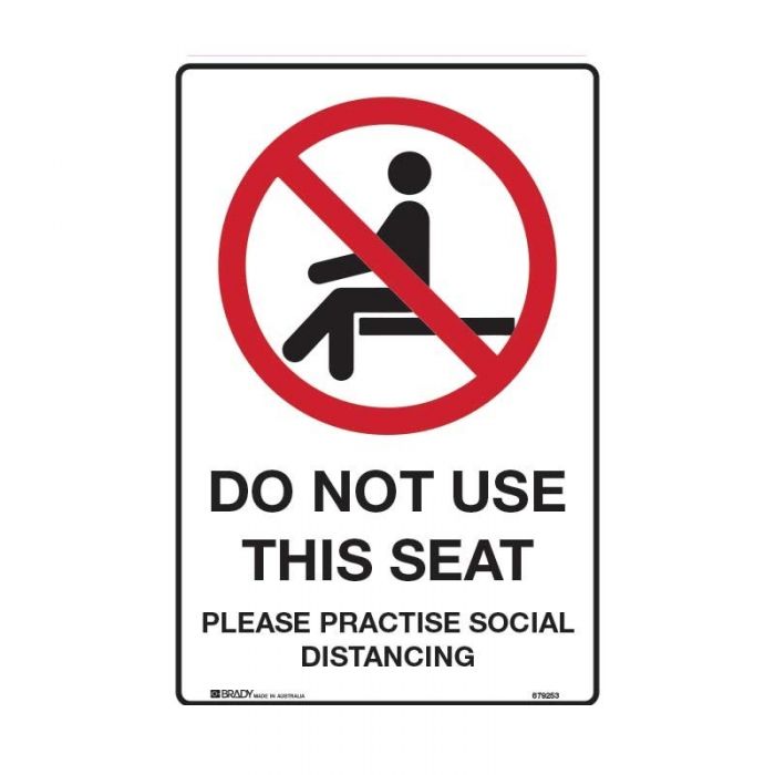 Do Not Use This Seat..300 x 225mm, POLY