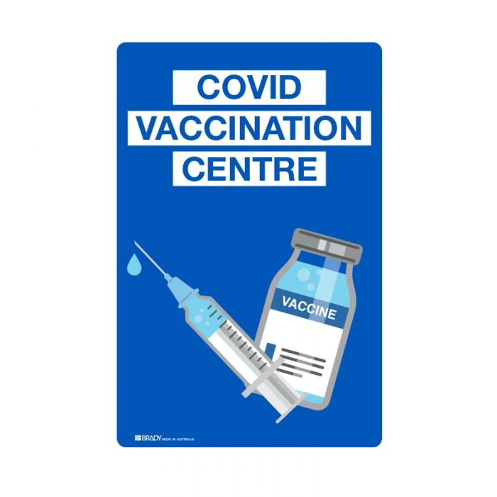 COVID Vaccine Sign, 300 x 225mm - Polypropylene