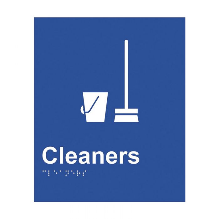 Braille Sign - Cleaners, ABS Plastic