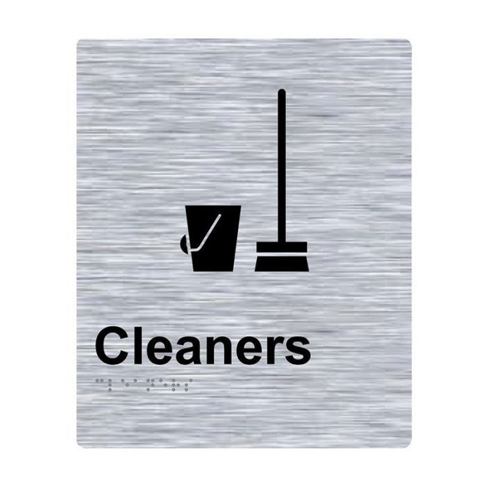 Braille Sign - Cleaners, Stainless Steel
