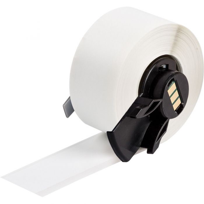 All Weather Permanent Adhesive Vinyl Label Tape for M6 & M7 Printers - 12.70 mm (W) x 15.24 m (L), White