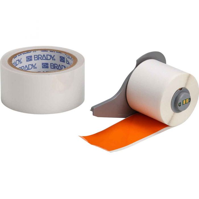 ToughStripe Ultra Aggressive Adhesive Multi-Purpose Polyester Label Tape (with Overlaminate) for M7 Printers - 50.80 mm (W) x 15.24 m (L), Orange