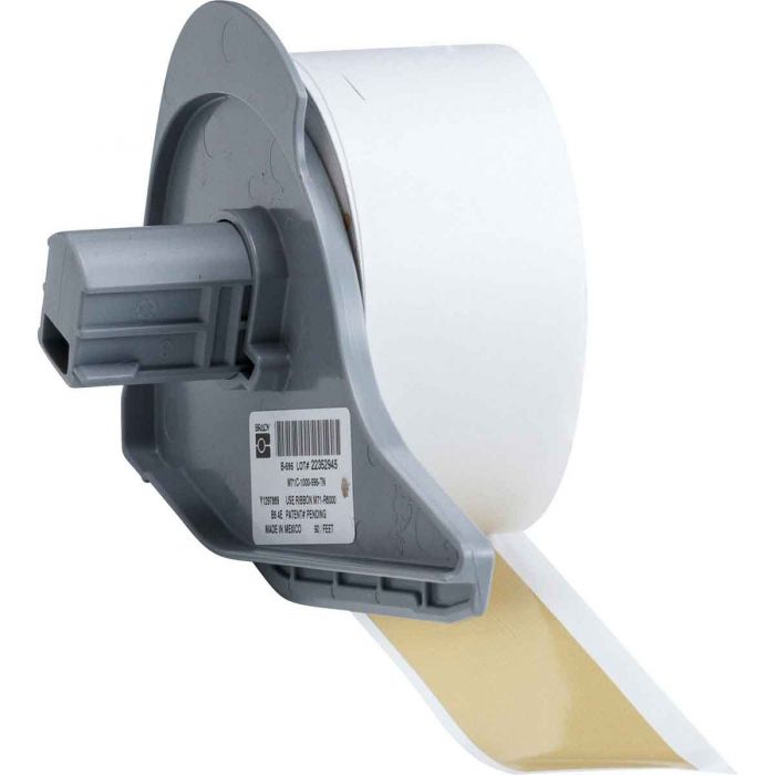 All Weather Permanent Adhesive Vinyl Label Tape for M7 Printers - 25.40 mm (W) x 15.24 m (L), Tan