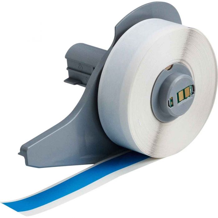 All Weather Permanent Adhesive Vinyl Label Tape for M7 Printers - 12.70 mm (W) x 15.24 m (L), Light Blue